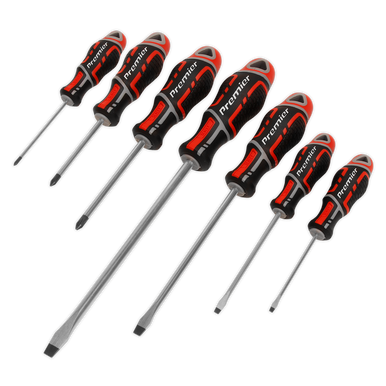 Sealey - Screwdriver Set 7pc GripMAX Red