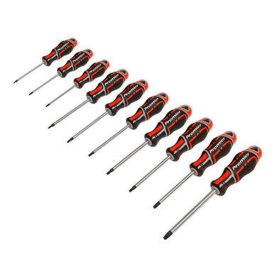Sealey - Screwdriver Set 10pc TRX-Star GripMAX Red