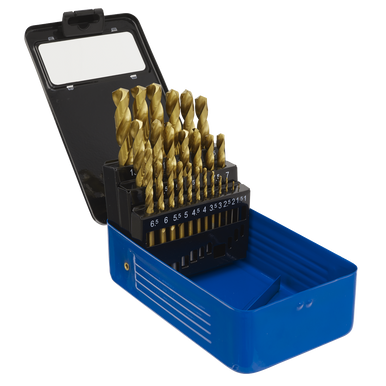 Sealey - HSS Fully Ground Drill Bit Set 25pc DIN 338 Metric