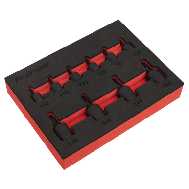 Sealey - Low Profile TRX-Star Impact Socket Bit Set 1/4inch and 3/8inch Sq Drive 10pc
