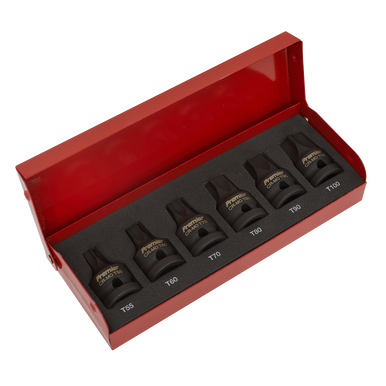 Sealey - Impact TRX-Star Socket Bit Set 6pc 1/2inchSq Drive
