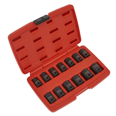 Sealey - Impact Socket Set 13pc 1/2inchSq Drive 12pt