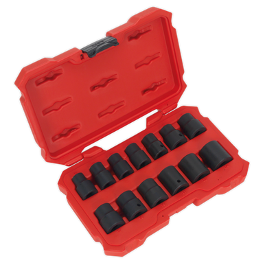 Sealey - Impact Socket Set 13pc 1/2inchSq Drive Lock-On 6pt Metric