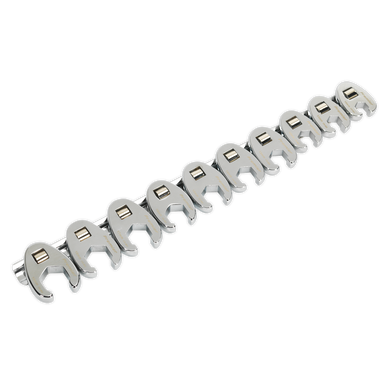 Sealey - Crow's Foot Spanner Set 10pc 3/8inchSq Drive Metric