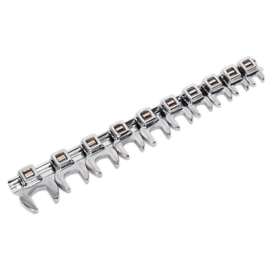 Sealey - Crow's Foot Open-End Spanner Set 10pc 3/8inchSq Drive Metric