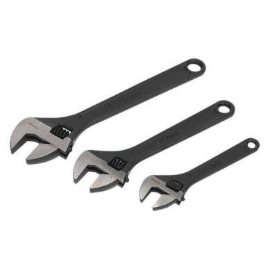 Sealey - Adjustable Wrench Set 3pc Rust Resistant