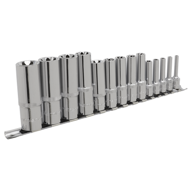Sealey - TRX-Star Socket Set 14pc Deep 1/4inch 3/8inch and 1/2inchSq Drive E4-