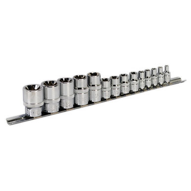 Sealey - TRX-Star Socket Set 14pc 1/4inch 3/8inch and 1/2inchSq Drive E4-E24