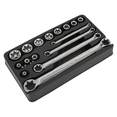 Sealey - TRX-Star 3/8inchSq Drive Socket and Spanner Set 16pc