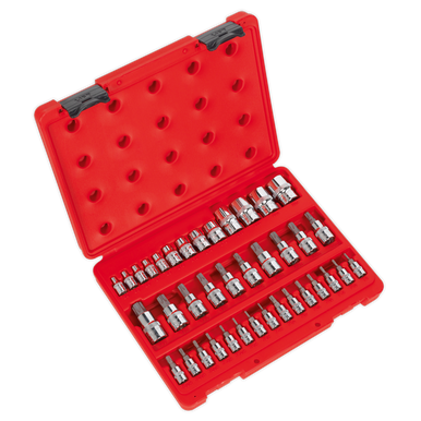 Sealey - TRX-Star Socket and Security Socket Bit Set 38pc 1/4inch 3/8inch and 1/2inch Drive