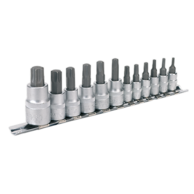 Sealey - TRX-Star Socket Bit Set 12pc 1/4inch 3/8inch and 1/2inchSq Drive
