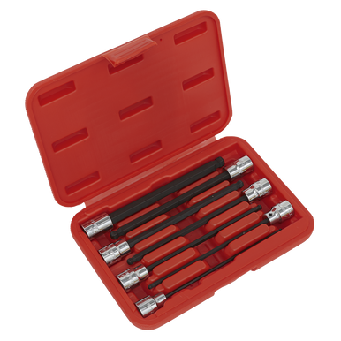 Sealey - Ball-End Hex Socket Bit Set 7pc 3/8inchSq Drive 150mm Metric