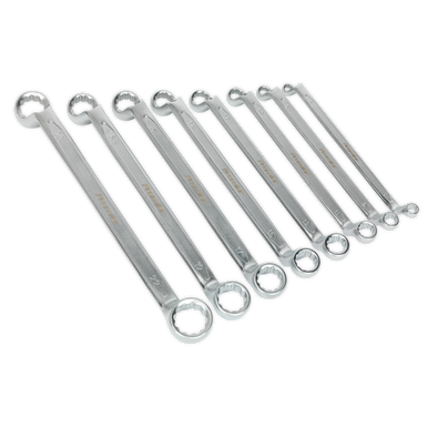 Sealey - Offset Double End Ring Spanner Set 8pc Metric AK6327