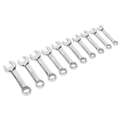 Sealey - Combination Spanner Set 10pc Stubby Metric