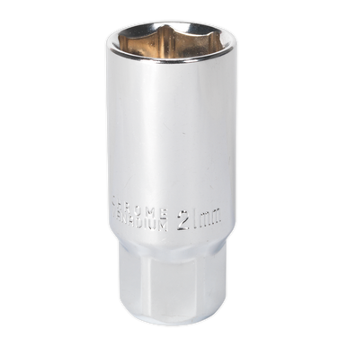 Sealey - Spark Plug Socket 21mm 3/8inchSq Drive Magnetic