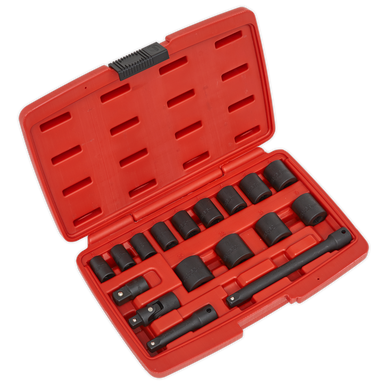Sealey - Impact Socket Set 17pc 3/8inchSq Drive Metric