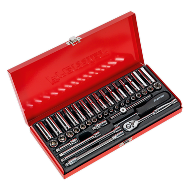Sealey - Socket Set 41pc 1/4inchSq Drive 6pt WallDrive Metric/Imperial