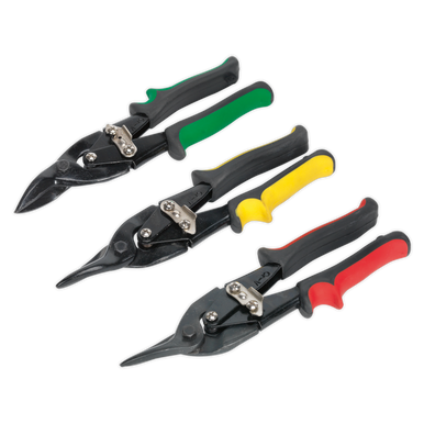 Sealey - Aviation Tin Snips Set 3pc