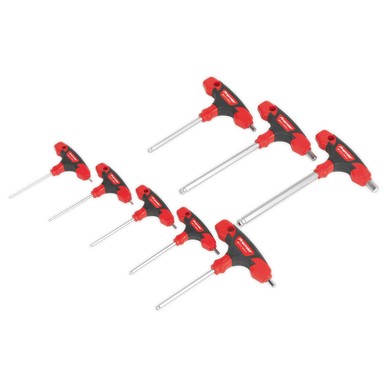 Sealey - Ball-End Hex Key Set 8pc T-Handle Metric