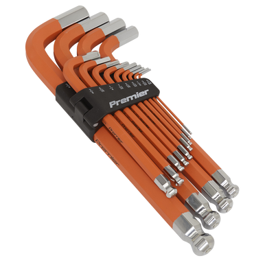 Sealey - Jumbo Ball-End Hex Key Set 13pc Anti-Slip Imperial