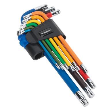 Sealey - TRX-Star Key Set 9pc Colour-Coded Long