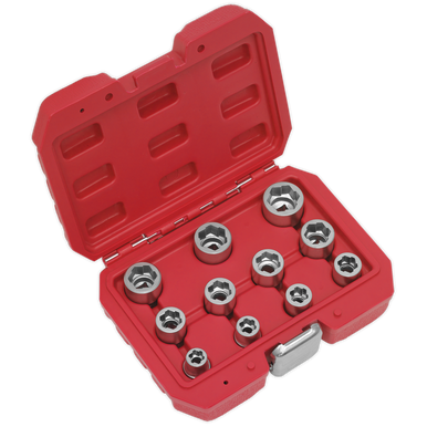 Sealey - Bolt Extractor Socket Set 11pc 3/8inchSq Drive Metric
