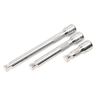 Sealey - Wobble/Rigid Extension Bar Set 3pc 1/2inchSq Drive