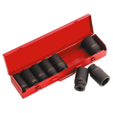 Sealey - Impact Socket Set 8pc 3/4inchSq Drive Deep Metric