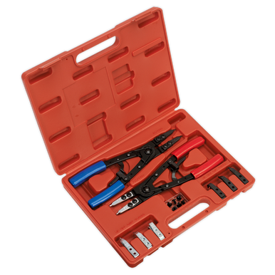 Sealey - Circlip Pliers Set Internal/External 265mm Heavy-Duty