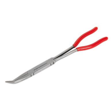 Sealey - Needle Nose Pliers 45Deg Double Joint Long Reach 335mm