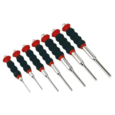 Sealey - Sheathed Parallel Pin Punch Set 7pc 2-8mm