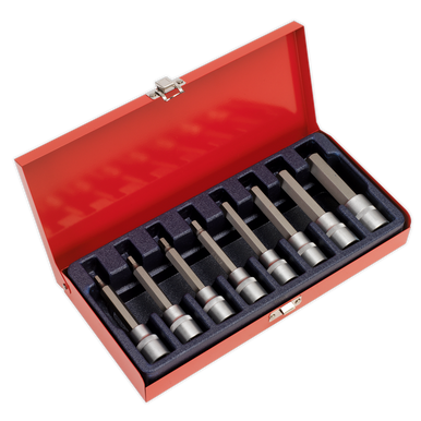 Sealey - Hex Socket Bit Set 8pc 1/2inchSq Drive Metric AK9310