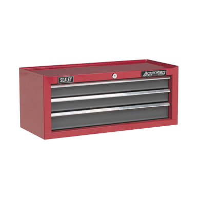 Sealey - Mid-Box 3 Drawer with Ball Bearing Slides Red/Grey
