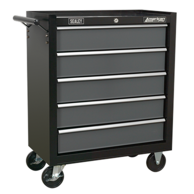 Sealey - Rollcab 5 Drawer with Ball Bearing Slides Black/Grey