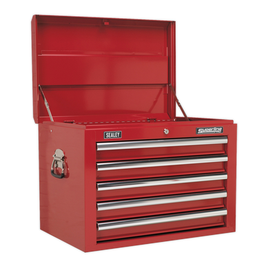 Sealey - Topchest 5 Drawer with Ball Bearing Slides Red AP26059T
