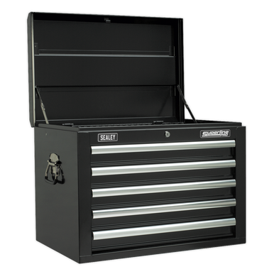 Sealey - Topchest 5 Drawer with Ball Bearing Slides Black AP26059TB