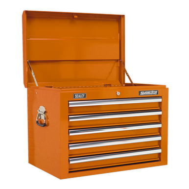 Sealey - Topchest 5 Drawer with Ball Bearing Slides Orange