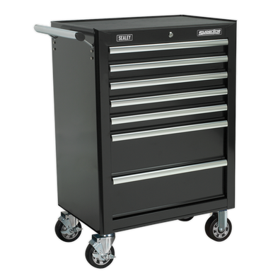 Sealey - Rollcab 7 Drawer with Ball Bearing Slides Black