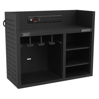 Sealey - Power Tool Storage Rack 760mm with Power Strip
