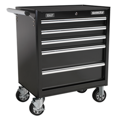 Sealey - Rollcab 5 Drawer with Ball Bearing Slides Black