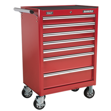 Sealey - Rollcab 7 Drawer with Ball Bearing Slides Red AP33479