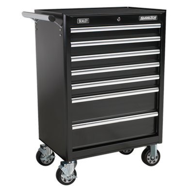 Sealey - Rollcab 7 Drawer with Ball Bearing Slides Black AP33479B