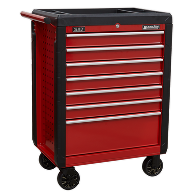 Sealey - Rollcab 7 Drawer with Ball Bearing Slides Red AP3407