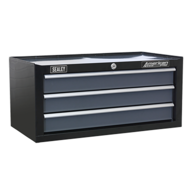 Sealey - Mid-Box 3 Drawer with Ball Bearing Slides Black/Grey