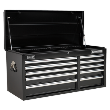 Sealey - Topchest 10 Drawer with Ball Bearing Slides Heavy-Duty Black