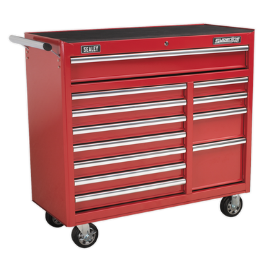 Sealey - Rollcab 12 Drawer with Ball Bearing Slides Heavy-Duty Red