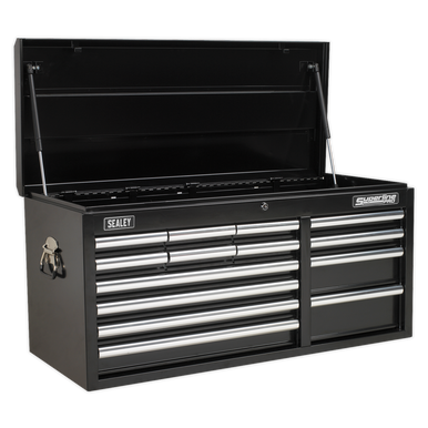 Sealey - Topchest 14 Drawer with Ball Bearing Slides Heavy-Duty Black
