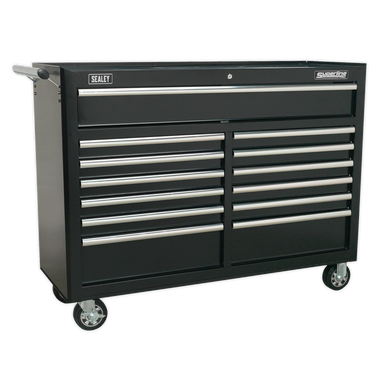 Sealey - Rollcab 13 Drawer with Ball Bearing Slides Black