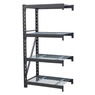 Sealey - Heavy-Duty Racking Extension Pack with 4 Mesh Shelves 640kg Capacity Per Level