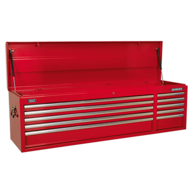 Sealey - Topchest 10 Drawer with Ball Bearing Slides Heavy-Duty Red AP6610